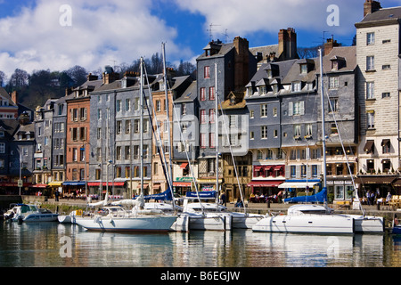 Alten Honfleur Hafen, Normandie, Frankreich Stockfoto