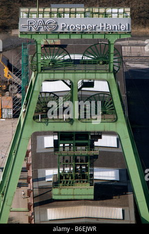 Luftbild des Prosper-Haniel mine, Bottrop, Ruhrgebiet, Nordrhein-Westfalen, Deutschland, Europa Stockfoto