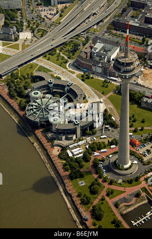 Luftaufnahme Landtag Gebäude, Düsseldorf, Nordrhein-Westfalen, Deutschland, Europa Stockfoto