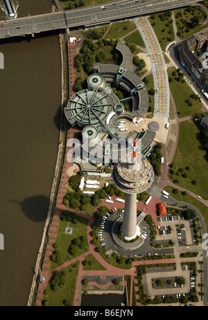 Luftaufnahme Landtag Gebäude, Düsseldorf, Nordrhein-Westfalen, Deutschland, Europa Stockfoto