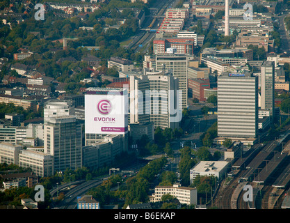 Luftbild der ehemaligen RAG Gruppenbildung unter dem neuen Firmennamen EVONIK, den Kopf Vierteln der Evonik Industries AG, E Stockfoto