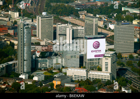 Luftbild der ehemaligen RAG Gruppenbildung unter dem neuen Firmennamen EVONIK, den Kopf Vierteln der Evonik Industries AG, E Stockfoto