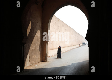 Tor in der Nähe von Royal Palace, Meknès, Marokko, Afrika Stockfoto