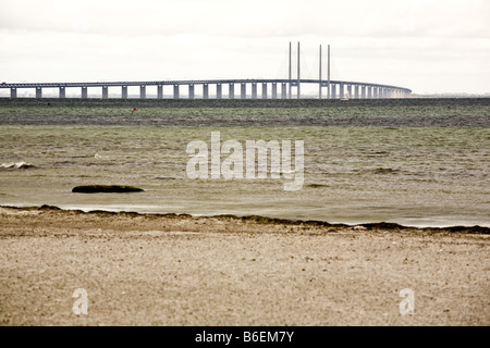 Öresund-Brücke Wich verbindet Dänemark und Schweden Stockfoto