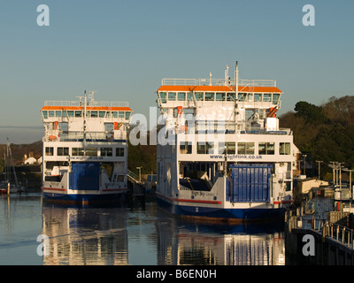 Die Wightlink Fähren neu "Wight Light" und "Wight Luftraum" erwarten Indienststellung. Stockfoto