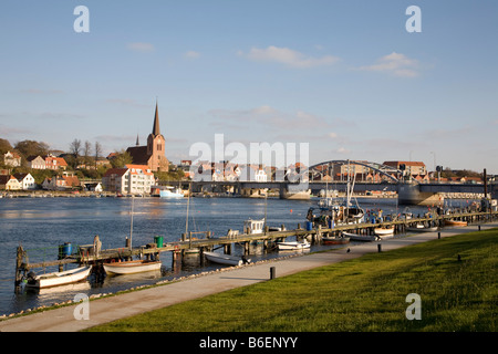 Der kleine Fischerhafen von Sonderburg, Alsen, Ostsee, Dänemark, Europa Stockfoto