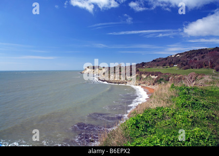 Zeigen Sie suchen West in Richtung St.-Lorenz-Isle Of Wight UK an Stockfoto