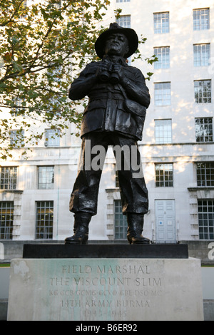 Statue von Feldmarschall schlank, Whitehall, London Stockfoto