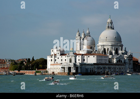 Santa Maria della Salute, Kirche am Canale Grande, Blick von der Lagune, Venedig, Veneto, Italien, Europa Stockfoto