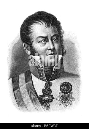 Karl Philipp Fürst Zu Schwarzenberg, Prinz Charles Philip von Schwarzenberg, 18. April 1771 Wien - 15. Oktober 1820 Leipzig Stockfoto