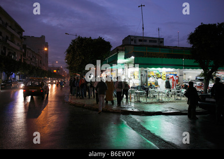 Ville Nouveau bei Nacht, Fes, Marokko, Afrika Stockfoto