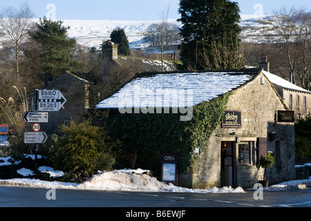 Kettlewell Dorf Winter Schnee Yorkshire Dales National Park England uk gb Stockfoto