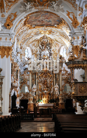 Innenansicht, Abtei von Our Fair Lady, Regensburg, Oberpfalz, Bayern, Deutschland, Europa Stockfoto