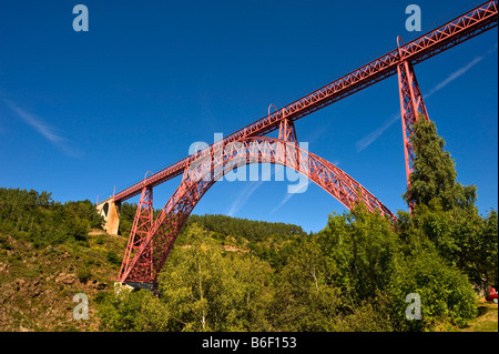 Le Viaduc Garabit, Garabit-Viadukt, Auvergne, Frankreich, Europa Stockfoto