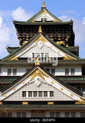 Hauptturm der Burg Osaka, ursprünglich genannt Ozakajo, es ist eine von Japans berühmtesten Burgen, Japan, Osaka Stockfoto