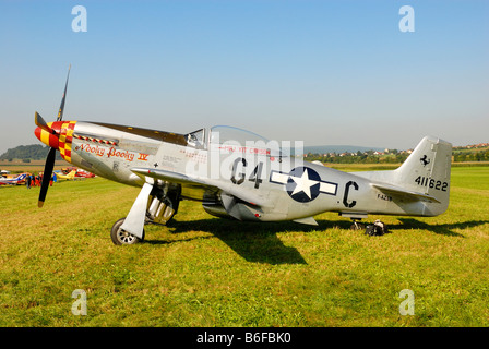 Legendäre amerikanische Jagdflugzeug North American p-51 Mustang Stockfoto