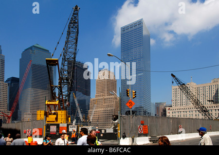 Baustelle am Ground Zero in New York City, USA Stockfoto