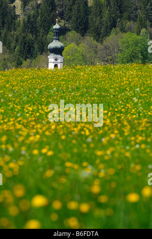 Kirchturm Kössen, Tirol, Österreich, Europa Stockfoto