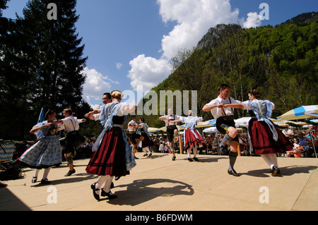 Bayerische Folklore, Volkstanz, Ruhpolding, Chiemgau, Bayern, Deutschland, Europa Stockfoto