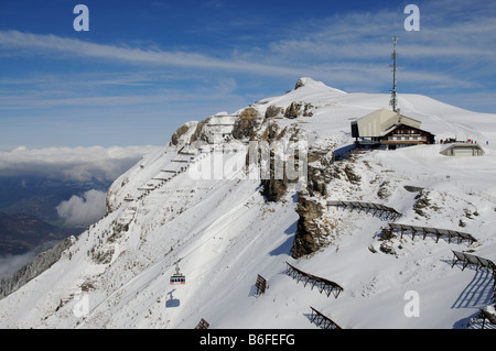 Bergstation Seilbahn von anheizt, Mt Maennlichen, Grindelwald, Berner Alpen, Schweiz, Europa Stockfoto