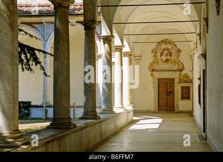 Kreuzgang, Kartause Calci, Pisa Pisa Provinz, Toskana, Italien, Europa Stockfoto