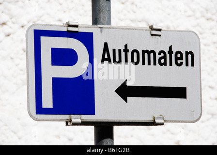 Parkuhren unterzeichnen, Bad Ischl, Oberösterreich, Europa Stockfoto