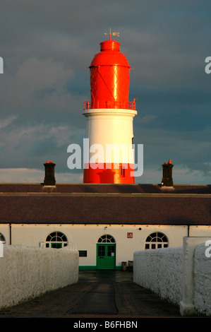 Souter zeigen Leuchtturm, Whitburn, Tyne und North East England tragen Stockfoto