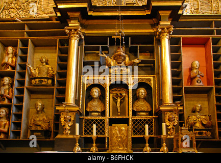 Die "Goldene Kammer" Gehäuse Reliquien in St. Ursula Kirche, romanische Kirche in Köln, Nordrhein-Westfalen, Deutschland, Euro Stockfoto