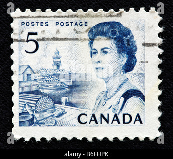 Königin Elizabeth II des Vereinigten Königreichs (1952, präsentieren), Briefmarke, Kanada Stockfoto