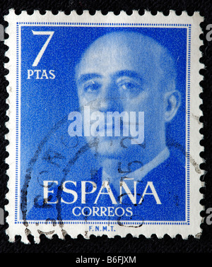 Generalisimo Francisco Franco (1939-1975), Briefmarke, Spanien Stockfoto