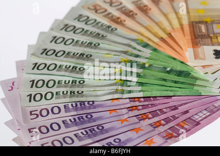 Aufgefächert, Banknoten Stockfoto