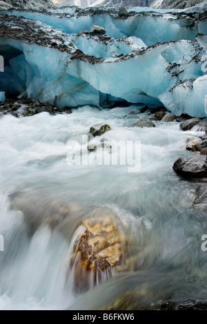 Gletscher in Kjenndalen Tal, Nationalpark Jostedalsbreen, Norwegen, Skandinavien, Nordeuropa Stockfoto