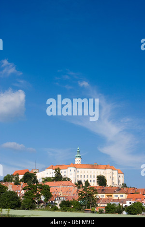 Schloss in Mikulov, Breclav Bezirk, Südmähren, Tschechische Republik, Europa Stockfoto