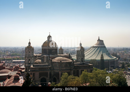 Panoramablick von der Villa de Guadalupe Stockfoto