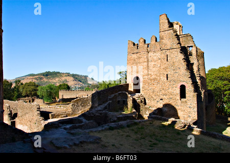 Iyasu Palast, königliche Gehege, Gondar, Äthiopien, Afrika Stockfoto