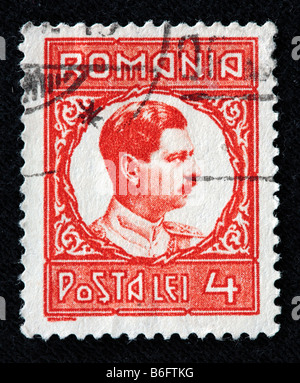 Ferdinand i., König von Rumänien (1914 – 1927), Briefmarke, Rumänien Stockfoto