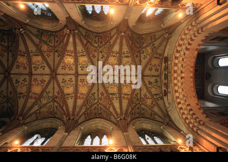 Das Dach des Kirchenschiffs der Kathedrale und Kloster Kirche von St. Alban St Albans Herts Stockfoto