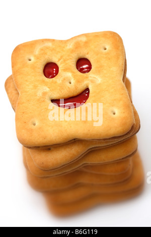 Lächelnde cookies Stockfoto