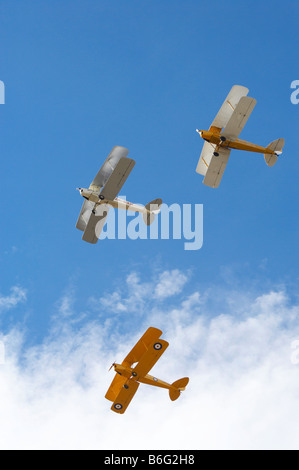 De Havilland DH 82A Tiger Moth Doppeldecker Stockfoto