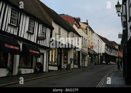 George Street & High Street St Albans Hertfordshire Herts England Stockfoto