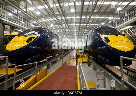 Neue Javelin Train Depot Ashford Kent uk Stockfoto