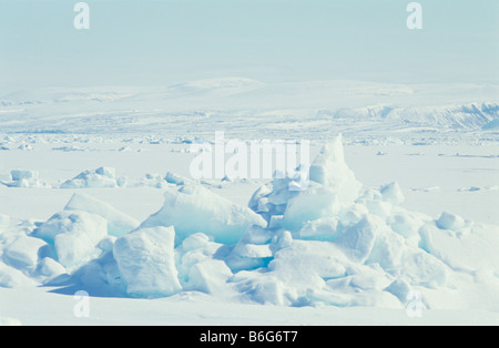 Meereis im Lancaster Sound, Arktis, Kanada Stockfoto