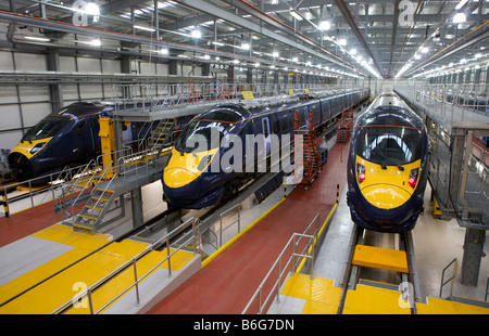 Neue Javelin Train Depot Ashford Kent uk Stockfoto