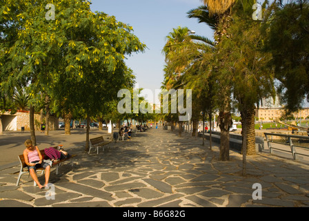 Moll De La Fusta in Barcelona-Spanien-Europa Stockfoto