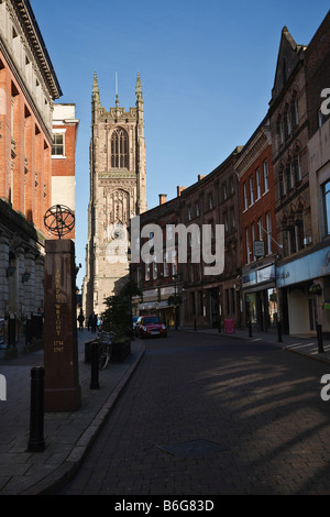 Irongate und der Kathedrale, Derby, Derbyshire, England, UK Stockfoto