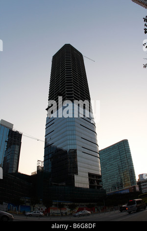 Abstrakte amerikanische Americana Architektur blauen Gebäude Business China chinesische Farbe Bau Konsum Verbrauch Stockfoto