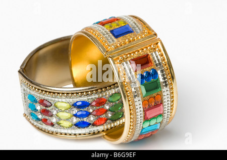 Nahaufnahme von zwei Armbänder Stockfoto