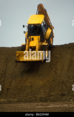 JCB Bagger arbeitet auf Baustelle Stockfoto