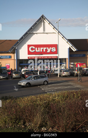 Currys Shop und Parkplatz, Copdock, Ipswich, Suffolk, England Stockfoto