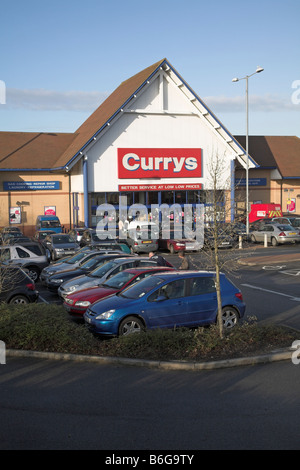 Currys Shop und Parkplatz, Copdock, Ipswich, Suffolk, England Stockfoto